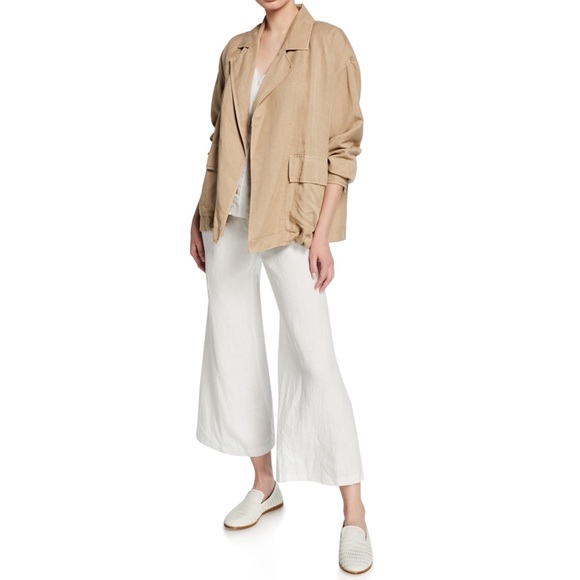Eileen Fisher Tencel Linen Notched Collar Jacket - Picture 3 of 8